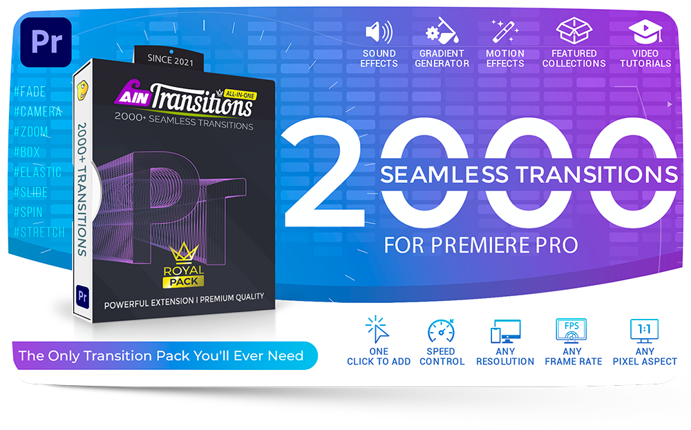 2000+ Seamless Transitions for Premiere Pro